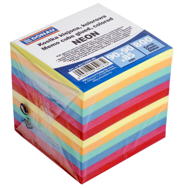 Blok kocka 9x9x9cm farebný