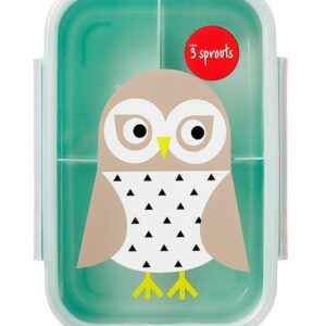 3 SPROUTS - Krabička na jedlo Bento Owl Mint