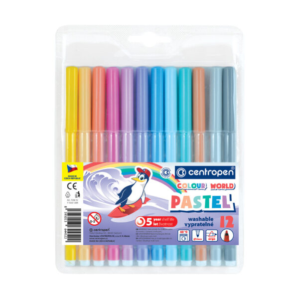 CENTROPEN - Fixy 7550 Colour World Pastel - sada 12 ks