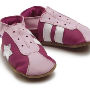 STARCHILD - Kožené topánočky - Retro Trainers Fuchsia pink - Kids - veľkosť XS 24-25 (2-3 roky)