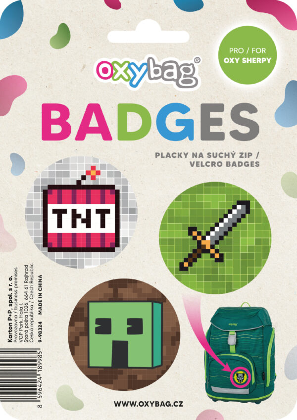 Oxybag Súprava vymeniteľných odznakov OXY Sherpy  Game
