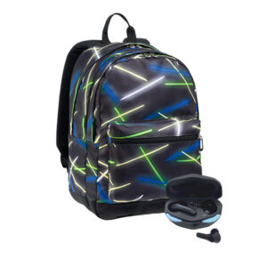 Seven Študentský batoh PRO XXL PIRATE BLACK + slúchadlá