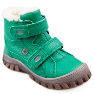 Detská zimná vychádzková obuv z prírodnej kože s úpravou na zníženie priepustnosti vody