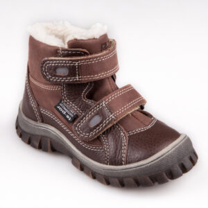 Detská zimná vychádzková obuv z prírodnej kože s úpravou na zníženie priepustnosti vody