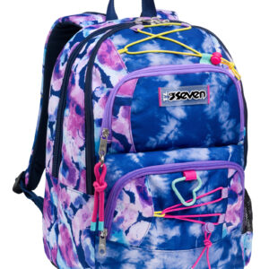 Seven Študentský batoh ADVANCED POCKETS BLUE PRINT