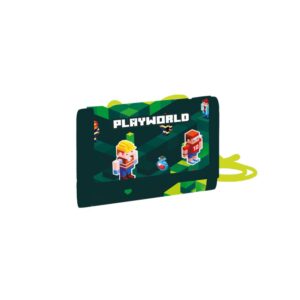 Oxybag Detská textilná peňaženka Playworld zelenohnedý