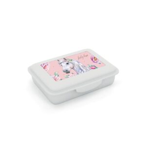 Oxybag Box na desiatu s priehradkou kůň romantic oranžový