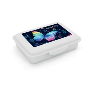 Oxybag Box na desiatu s priehradkou Motýľ 2 s kvetmi