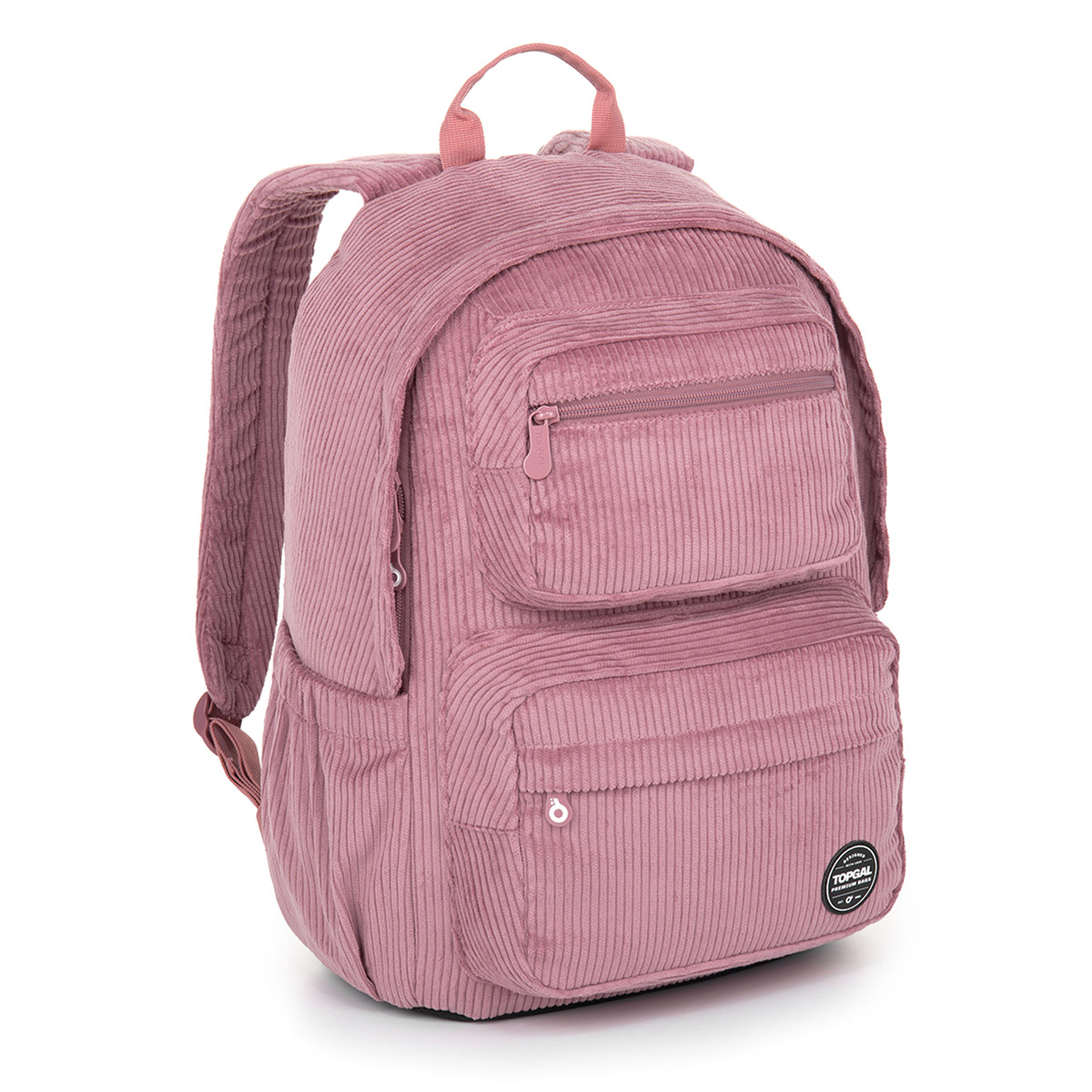 Manšestrový batoh ružový Topgal FINE 25061
